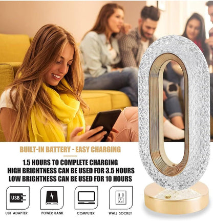 Remote Control Crystal Bedside Lamp with Touch