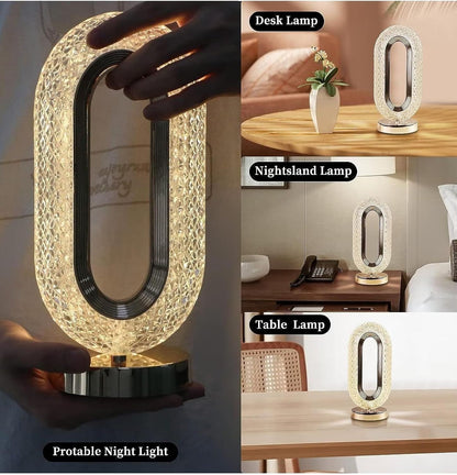 Remote Control Crystal Bedside Lamp with Touch